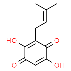 2,5-Cyclohexadiene-1,4-dione,2,5-dihydroxy-3-(3-methyl-2-butenyl)-(9CI) structure