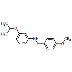 3-Isopropoxy-N-(4-methoxybenzyl)aniline结构式