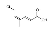(2E,4Z)-6-Chloro-4-methyl-hexa-2,4-dienoic acid结构式