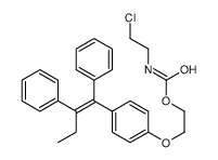 N-(2-chloroethyl)-2-(4-(1,2-diphenylbutenyl)phenoxy)ethyl carbamate Structure
