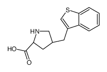(2S,4R)-4-(BENZO[B]THIOPHEN-3-YLMETHYL)PYRROLIDINE-2-CARBOXYLIC ACID结构式