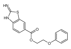 2-phenoxyethyl 2-amino-1,3-benzothiazole-6-carboxylate结构式