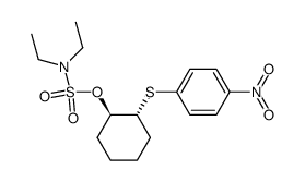 trans-2-(4-nitrophenylthio)cyclohexyl N,N-diethylsulfamate结构式