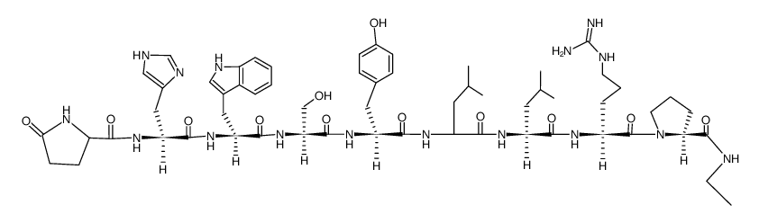 (Des-Gly10,D-Leu6,D-Leu7,Pro-NHEt9)-LHRH trifluoroacetate salt structure