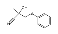 2-hydroxy-2-methyl-3-(phenylthio)propanenitrile Structure