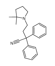 4-(2,2-dimethyl-pyrrolidino)-2,2-diphenyl-butyronitrile结构式