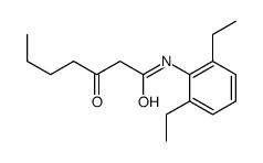 N-(2,6-diethylphenyl)-3-oxoheptanamide结构式