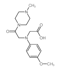 {(4-Methoxyphenyl)[2-(4-methylpiperazin-1-yl)-2-oxoethyl]amino}acetic acid结构式