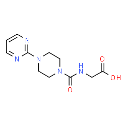 [(4-Pyrimidin-2-yl-piperazine-1-carbonyl)-amino]-acetic acid结构式