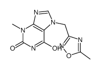 3-methyl-7-[(5-methyl-1,2,4-oxadiazol-3-yl)methyl]purine-2,6-dione结构式