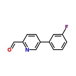 5-(3-Fluorophenyl)-2-pyridinecarbaldehyde Structure