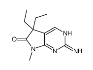 2-amino-5,5-diethyl-7-methylpyrrolo[2,3-d]pyrimidin-6-one Structure