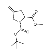 4-methylene-pyrrolidine-1,2-dicarboxylic acid 1-tert-butyl ester 2-methyl ester结构式