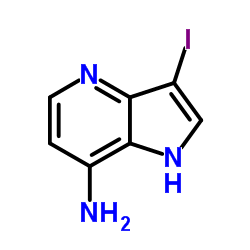 3-Iodo-1H-pyrrolo[3,2-b]pyridin-7-amine结构式