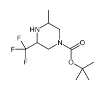 tert-butyl 3-methyl-5-(trifluoromethyl)piperazine-1-carboxylate结构式
