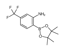 2-(4,4,5,5-tetramethyl-1,3,2-dioxaborolan-2-yl)-5-(trifluoromethyl)aniline Structure