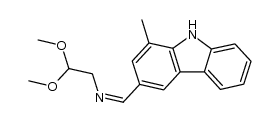 3-[(N-2,2-dimethoxyethyl)iminomethyl]-1-methylcarbazole结构式