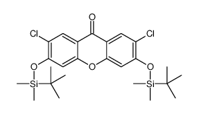 3,6-Bis[[(tert-Butyldimethylsilyl]oxy]- 9H-xanthen-9-one Structure