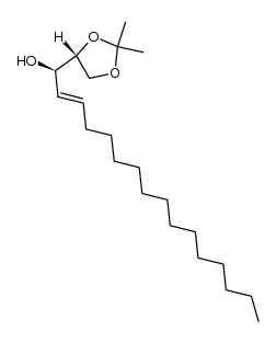 (2R,3R,4E)-1,2-O-isopropylidene-3-hydroxy-4-octadecene-1,2-diol结构式