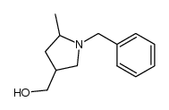 (1-benzyl-5-methylpyrrolidin-3-yl)methanol结构式