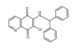 6-(benzhydryl-amino)-7-chloro-5,8-quinolinequinone结构式