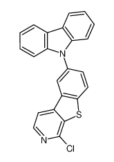 6-(9H-carbazol-9-yl)-1-chlorobenzo[4,5]thieno[2,3-c]pyridine结构式