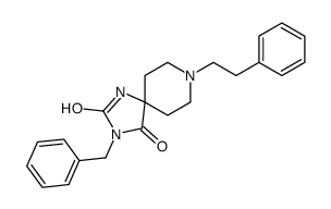 3-benzyl-8-(2-phenylethyl)-1,3,8-triazaspiro[4.5]decane-2,4-dione结构式