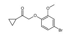 2-(4-bromo-2-methoxyphenoxy)-1-cyclopropylethanone Structure