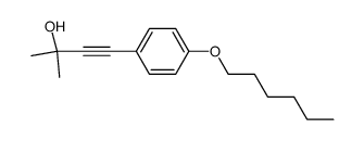 4-(p-hexyloxyphenyl)-2-methyl-3-butyn-2-ol Structure