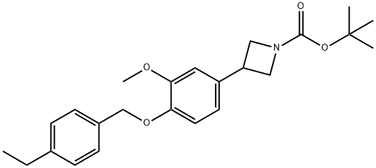 tert-butyl 3-(3-acetyl-5-chloro-2-Methoxy-6-Methylphenyl)azetidine-1-carboxylate Structure