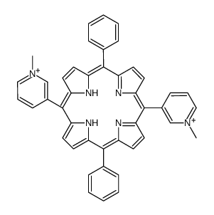 5,15-bis(1-methylpyridin-1-ium-3-yl)-10,20-diphenyl-21,22-dihydroporphyrin Structure