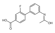 4-(3-acetamidophenyl)-3-fluorobenzoic acid结构式