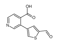 3-(5-formylthiophen-3-yl)pyridine-4-carboxylic acid结构式
