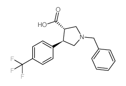 (3S,4R)-1-BENZYL-4-(4-(TRIFLUOROMETHYL)PHENYL)PYRROLIDINE-3-CARBOXYLIC ACID structure