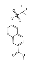 6-trifluoromethanesulfonyloxy-naphthalene-2-carboxylic acid methyl ester Structure