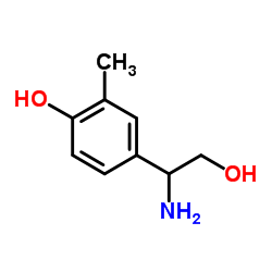 4-(1-Amino-2-hydroxyethyl)-2-methylphenol结构式