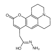 1H,5H,11H-[1]Benzopyrano[6,7,8-ij]quinolizine-9-aceticacid, 2,3,6,7-tetrahydro-11-oxo-, hydrazide Structure