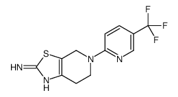 5-[5-(trifluoromethyl)pyridin-2-yl]-6,7-dihydro-4H-[1,3]thiazolo[5,4-c]pyridin-2-amine Structure