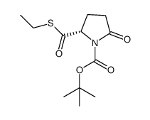 (2S)-2-[(Ethylthio)carbonyl]-5-oxo-1-pyrrolidinecarboxylic Acid tert-Butyl Ester Structure