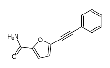 5-phenylethynylfuran-2-carboxylic acid amide Structure