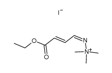 (Z)-2-((E)-4-ethoxy-4-oxobut-2-en-1-ylidene)-1,1,1-trimethylhydrazin-1-ium iodide Structure