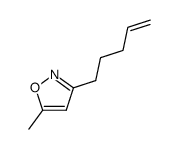 Isoxazole, 5-methyl-3-(4-pentenyl)- (9CI)结构式
