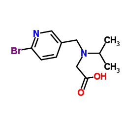 N-[(6-Bromo-3-pyridinyl)methyl]-N-isopropylglycine Structure
