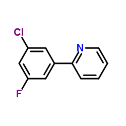 2-(3-Chloro-5-fluorophenyl)pyridine Structure