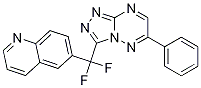 6-[二氟(6-苯基-1,2,4-三唑并[4,3-B][1,2,4]三嗪-3-基)甲基]喹啉结构式