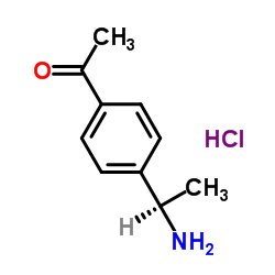 (R)-1-(4-(1-aminoethyl)phenyl)ethanone hydrochloride structure