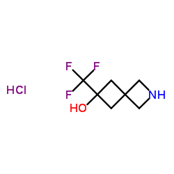 6-(Trifluoromethyl)-2-azaspiro[3.3]heptan-6-ol hydrochloride (1:1) structure