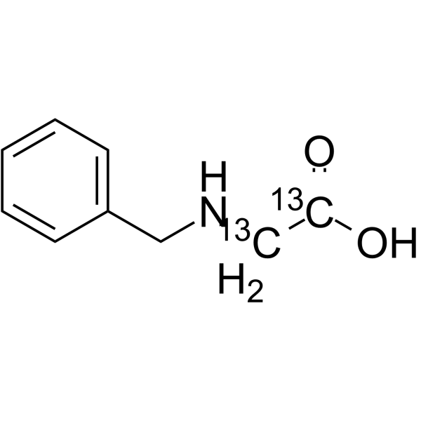 2-(Benzylamino)acetic acid-13C2结构式