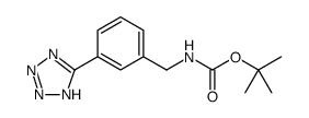 1-(Boc-氨甲基)-3-(5-四唑基)苯结构式
