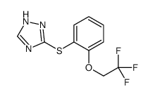5-[2-(2,2,2-trifluoroethoxy)phenyl]sulfanyl-1H-1,2,4-triazole结构式